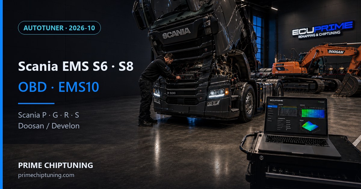 Scania EMS S6, EMS S8 ve EMS10 Yazılım Çözümleri: Motor Beyni Artık Teşhis Soketinden Okunuyor