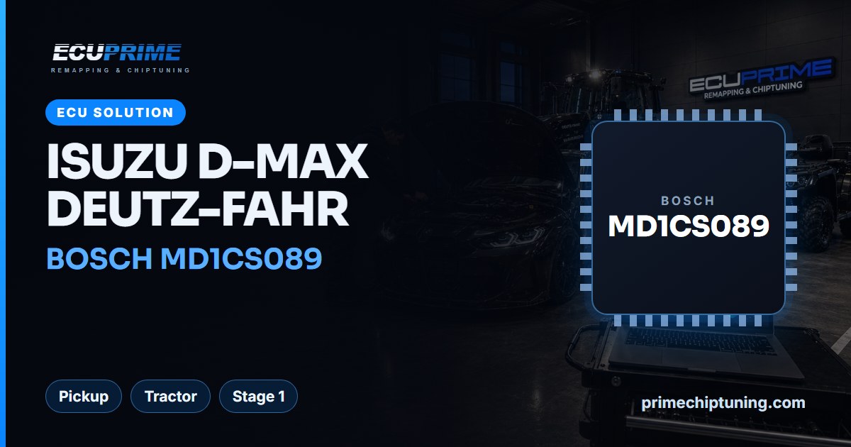 Bosch MD1CS089 Çözümü Bizde: Isuzu D-Max ve Deutz-Fahr Traktörlerde ECU Yazılımı